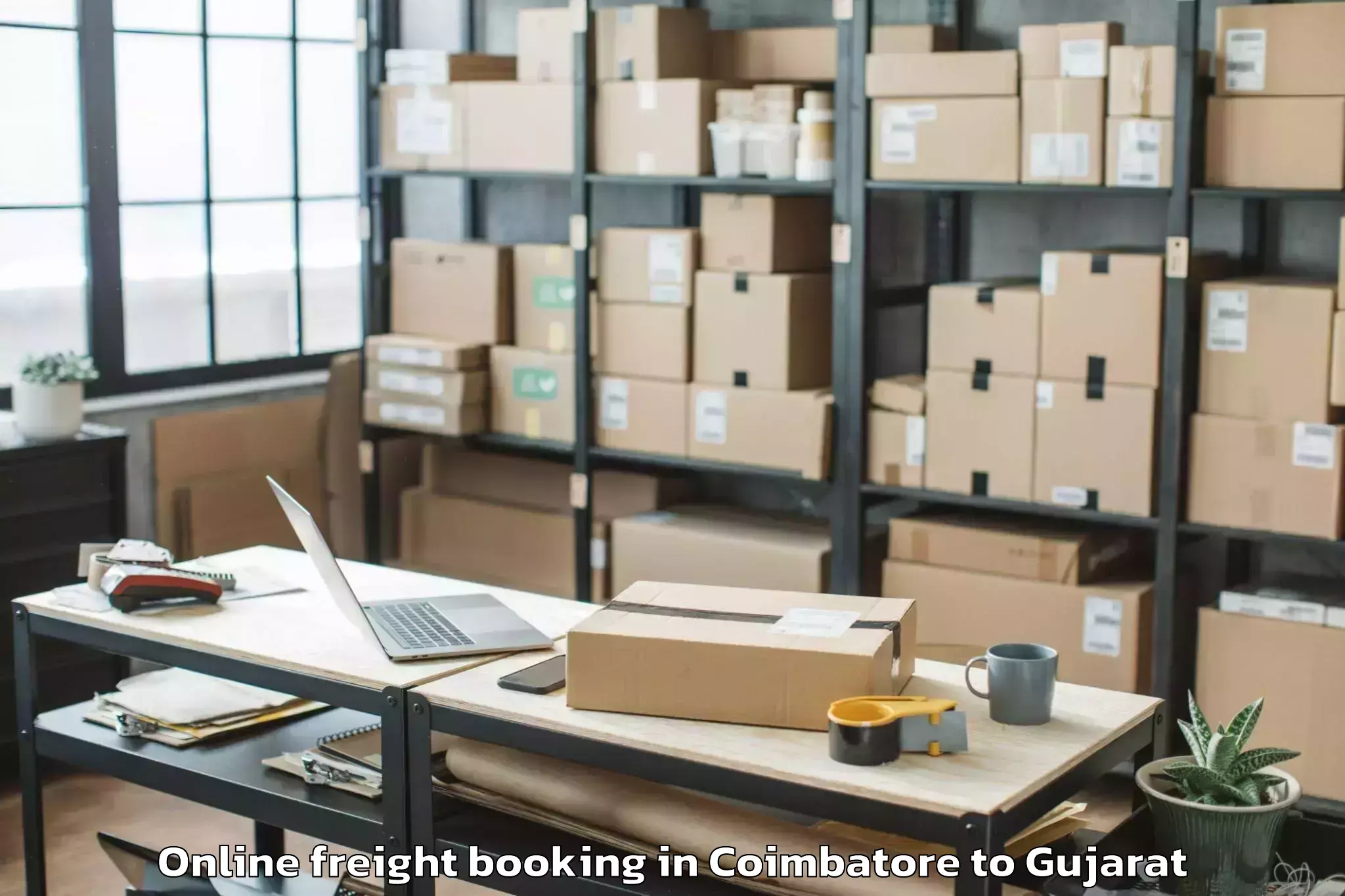 Book Coimbatore to Rajkot Airport Raj Online Freight Booking Online